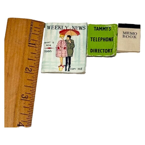 Vintage Tammy Doll Books Lot 3 Weekly News Note Book Telephone Book 1960s Japan - Picture 3 of 7